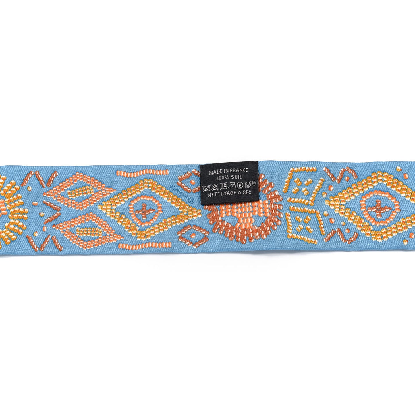 Silk Kelly En Perles Twilly Bleu Azur Orange