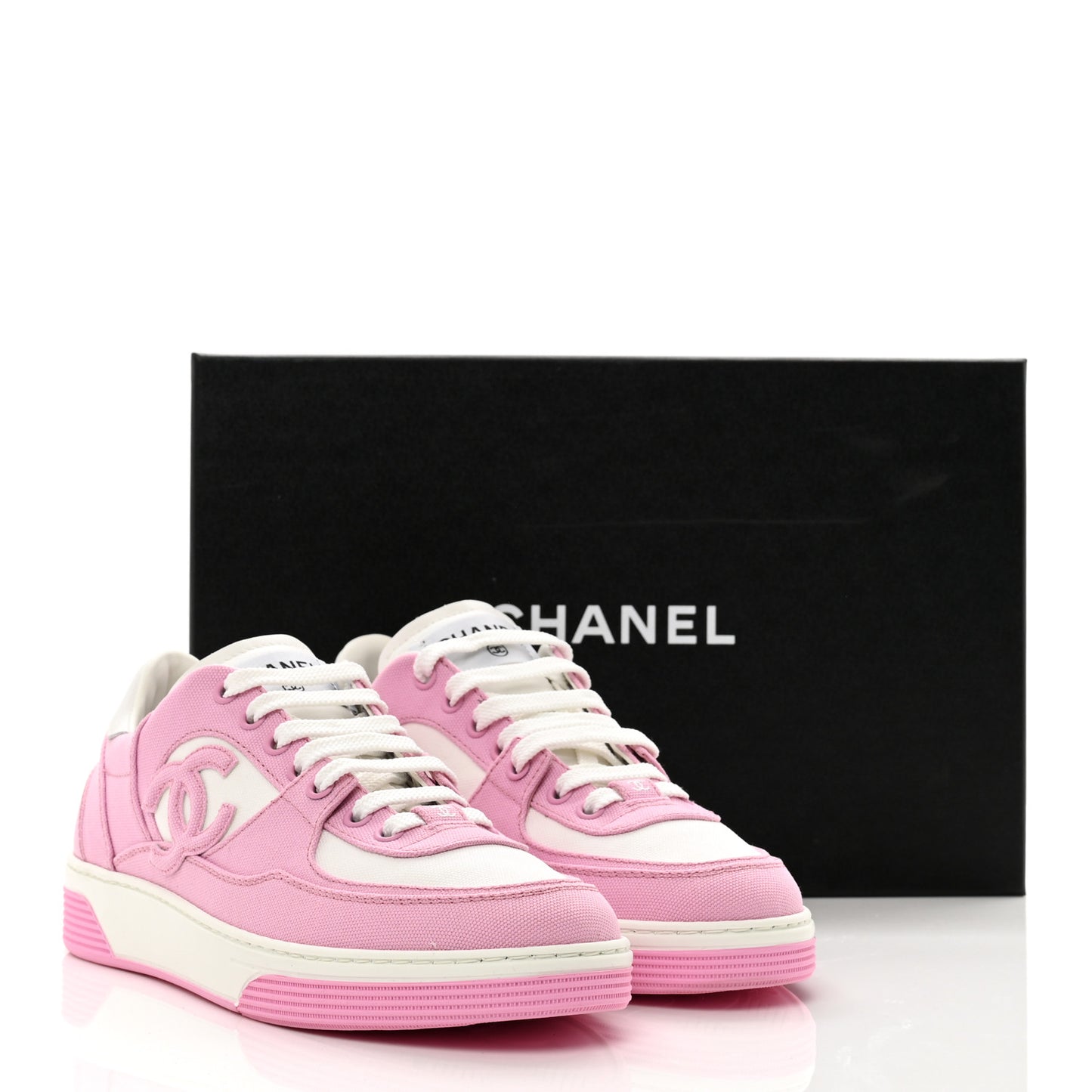 Cotton Sneakers 38.5 Pink White
