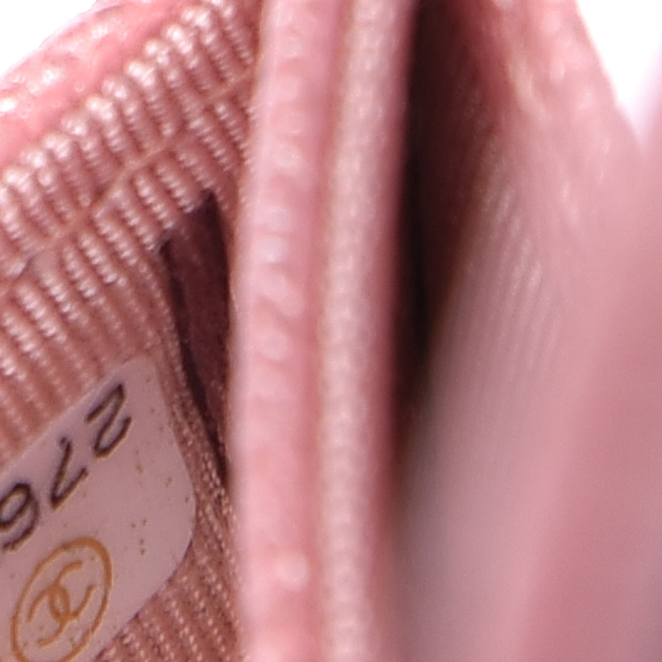 Iridescent Caviar Quilted Flap Card Holder Rose Pink