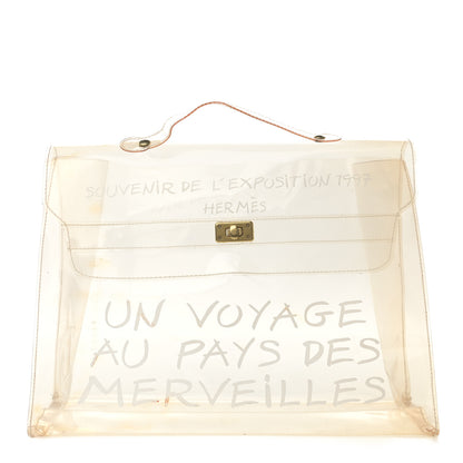Hermes Vinyl Souvenir De L'Exposition Kelly Transparent 1 of 10