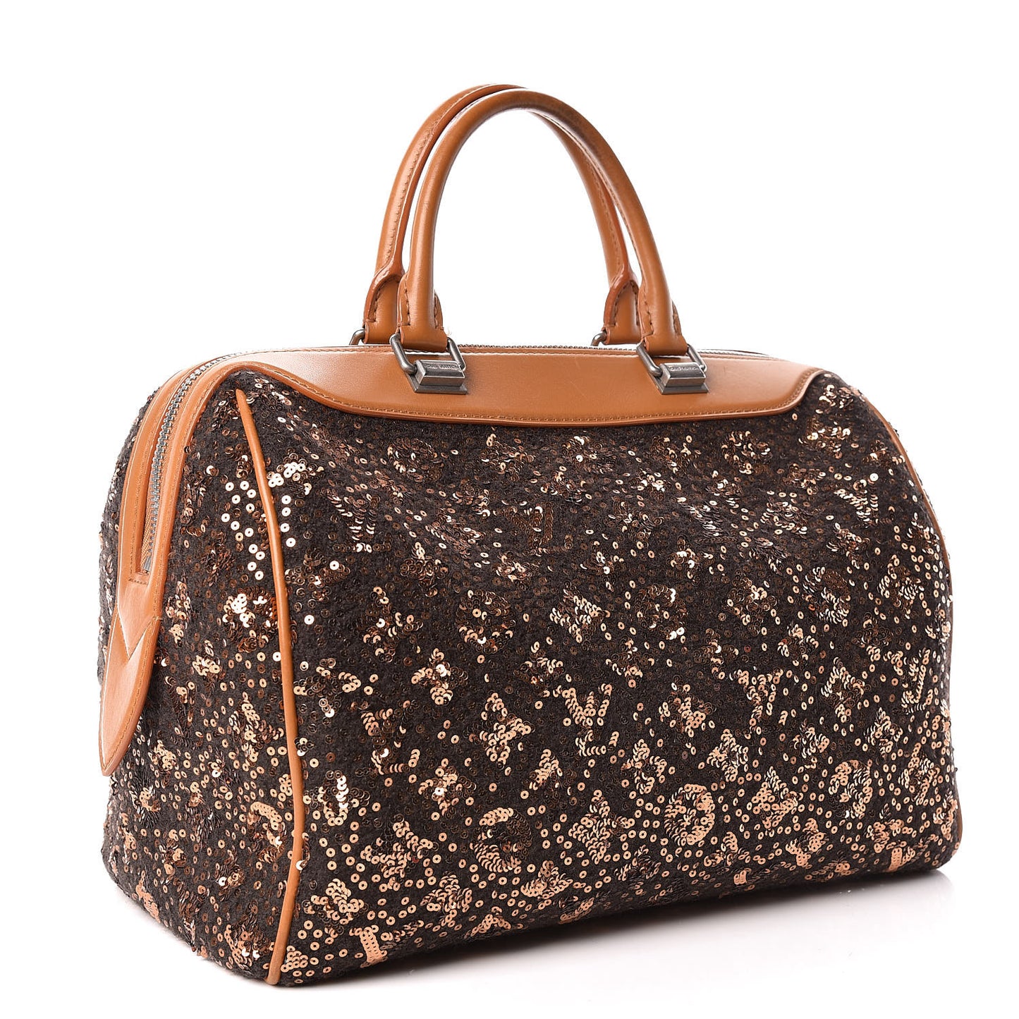 Sequin Monogram Sunshine Express Speedy Gold