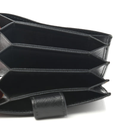 Prada Saffiano Metal Accordion Card Case Black 6 of 9