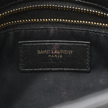 Saint Laurent Lambskin Quilted Toy Loulou Puffer Monogram Chain Satchel Black 6 of 15
