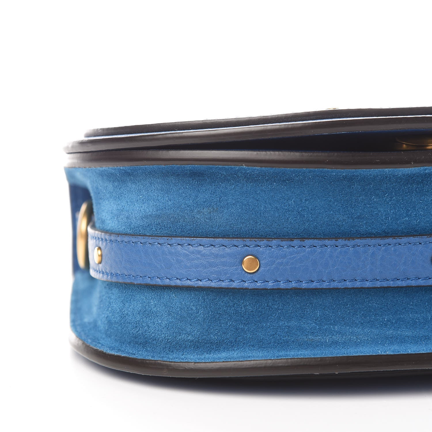 Chloe Calfskin Suede Small Nile Bracelet Bag Smoky Blue 4 of 8