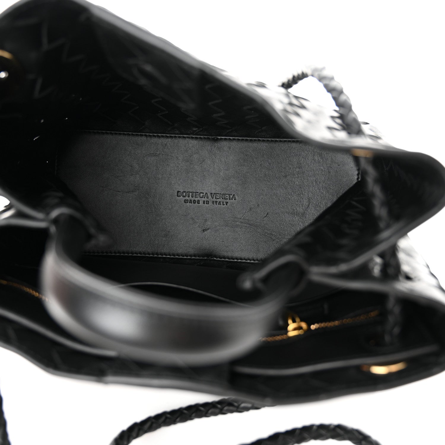 Bottega Veneta Nappa Intrecciato Small Andiamo Shoulder Bag Black 5 of 12