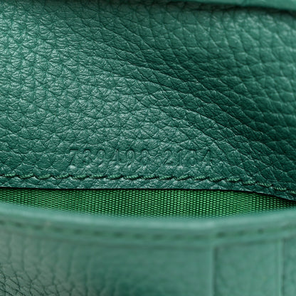 Gucci Piuma Calfskin Medium Bamboo Double G Wallet Emerald 7 of 10