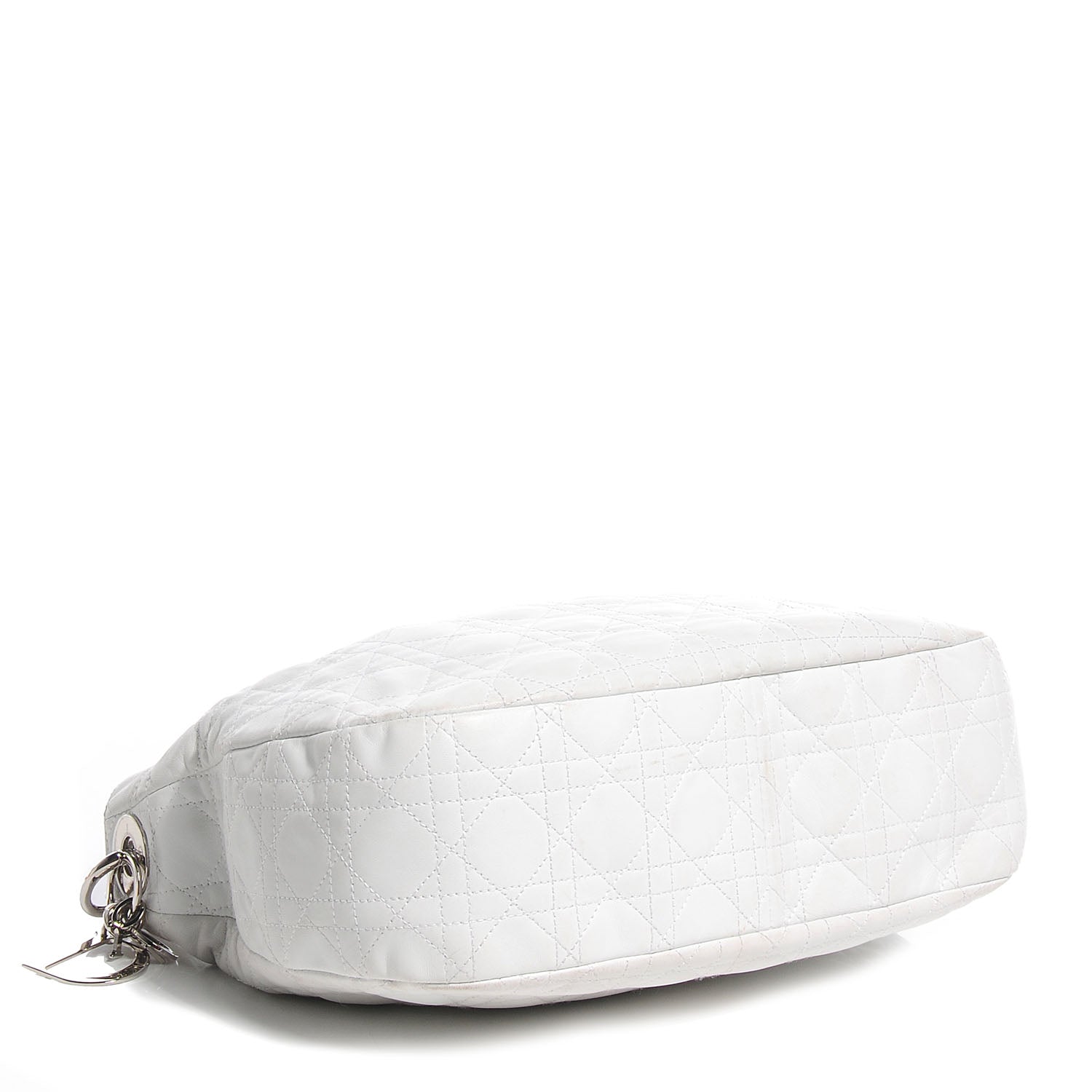 Christian Dior Lambskin Cannage Medium Dior Soft Hobo White 4 of 8