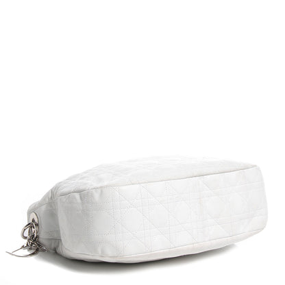 Christian Dior Lambskin Cannage Medium Dior Soft Hobo White 4 of 8