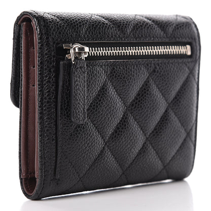 Chanel Caviar Quilted Compact Flap Wallet Black 3 of 9