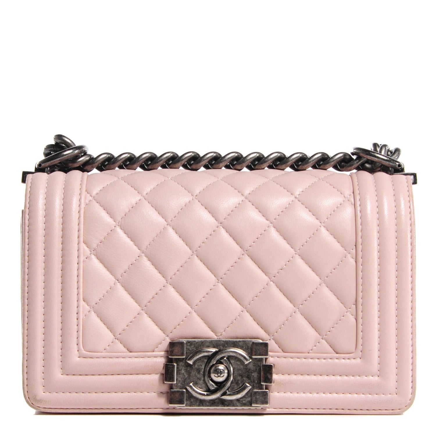 Chanel Lambskin Quilted Small Boy Flap Light Pink 1 of 7