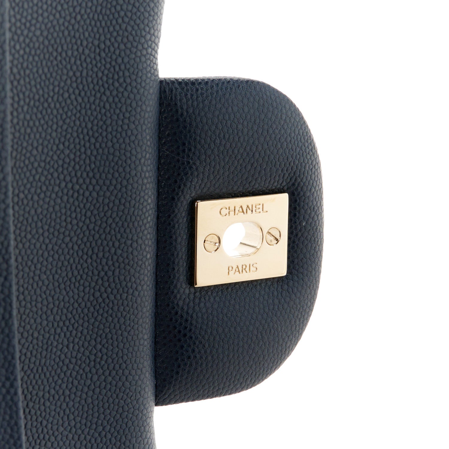 Chanel Caviar Quilted Jumbo Double Flap Navy Blue 7 of 11