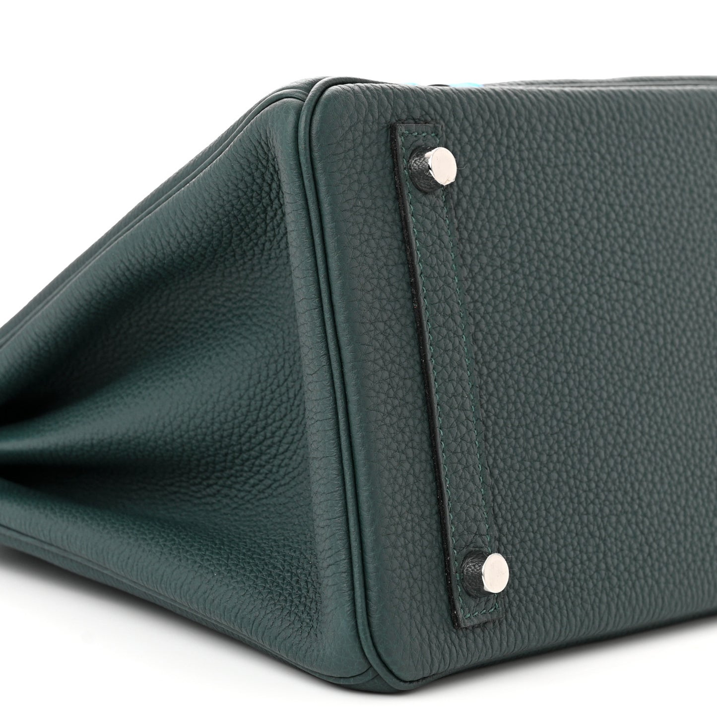 Togo Swift Officier Birkin 30 Vert Cypress Bleu Zellige