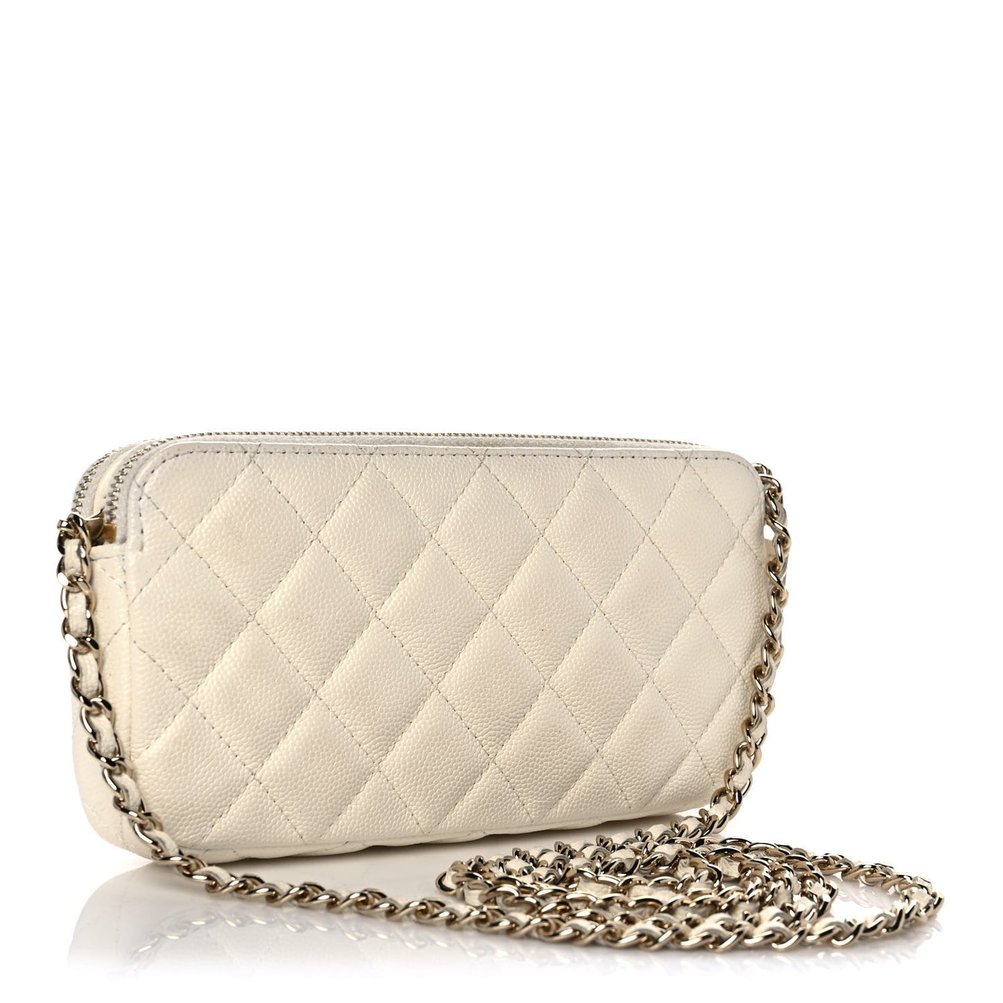 Caviar Quilted Small Clutch With Chain