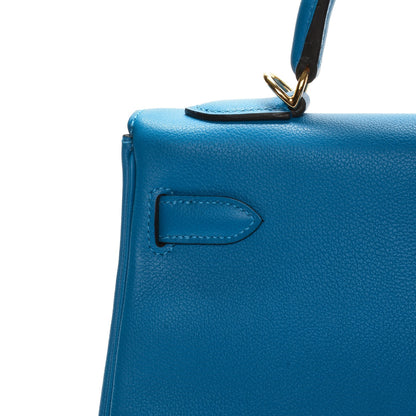 Hermes Evercolor Kelly Retourne 32 Bleu Hydra 7 of 26