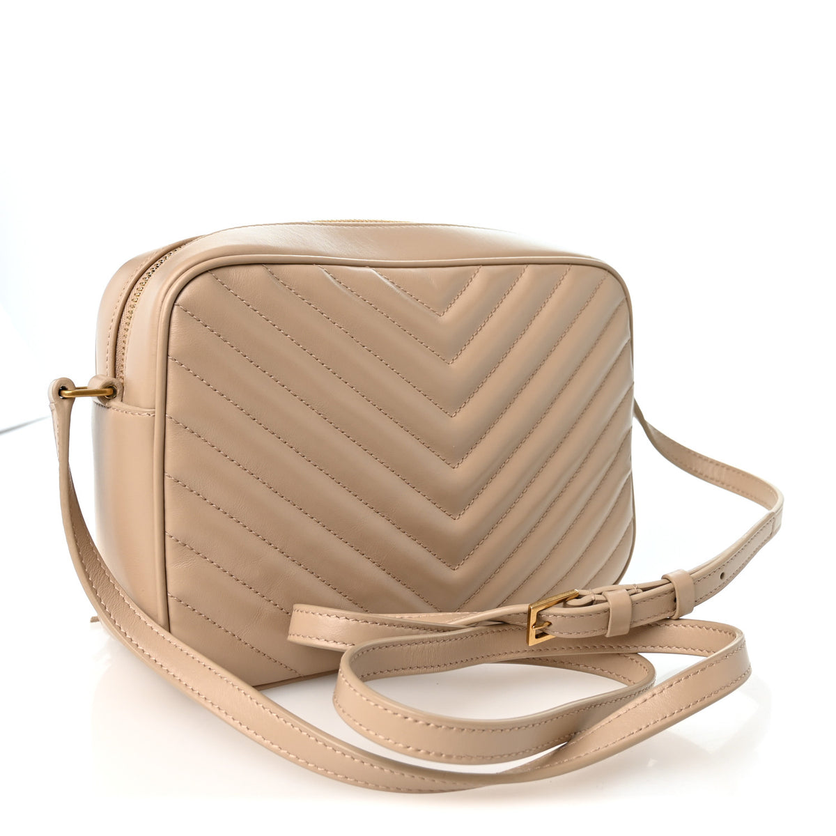 Calfskin Matelasse Monogram Lou Camera Bag Dark Beige