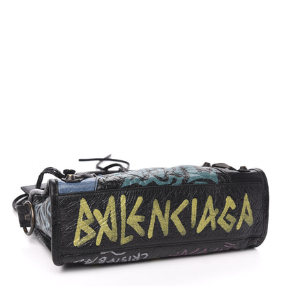 Balenciaga Agneau Arena Graffiti All Over Classic Hardware Mini City Black Multicolor 4 of 12