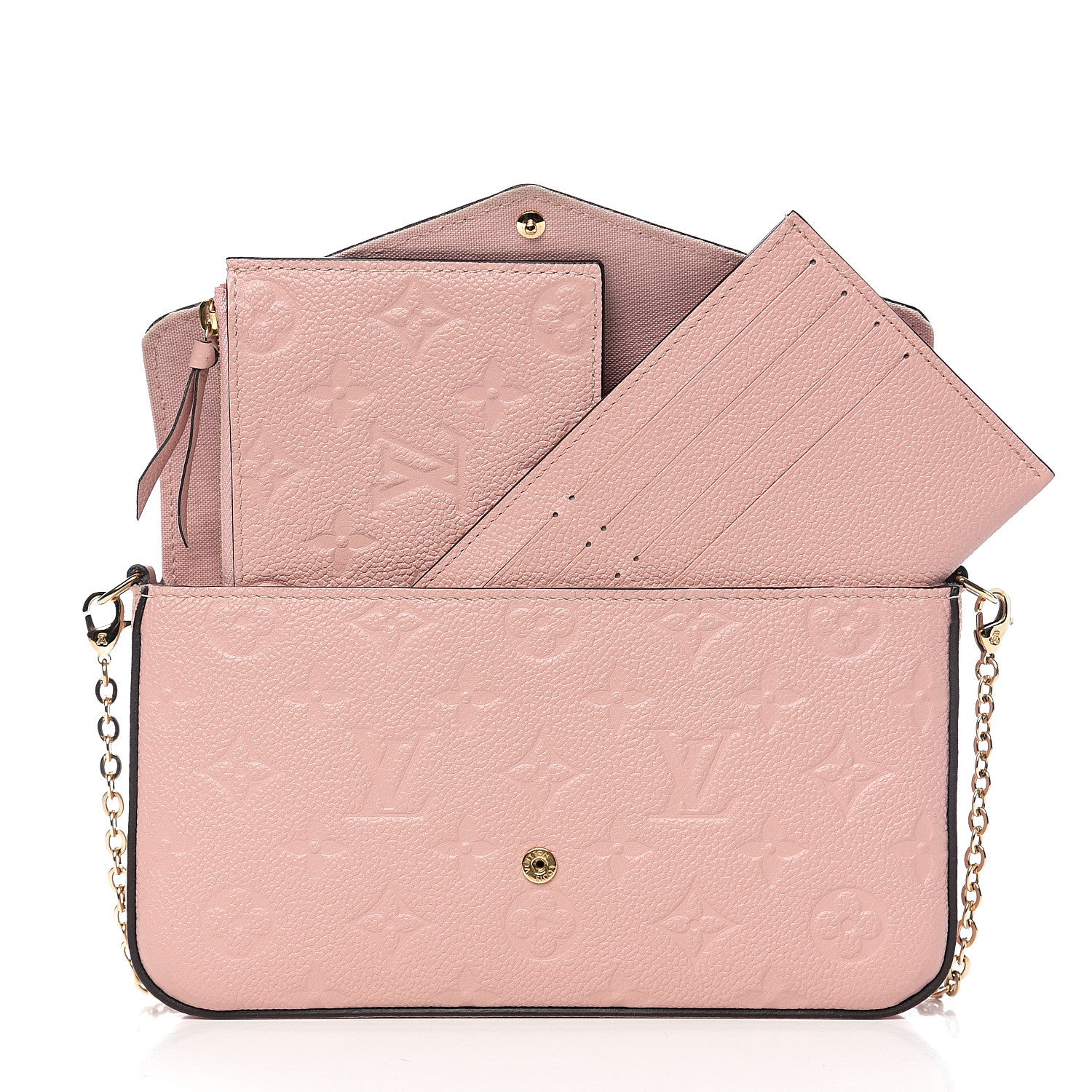 Louis Vuitton Empreinte Pochette Felicie Chain Wallet Rose Poudre 7 of 10