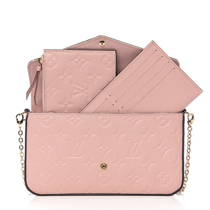 Louis Vuitton Empreinte Pochette Felicie Chain Wallet Rose Poudre 7 of 10