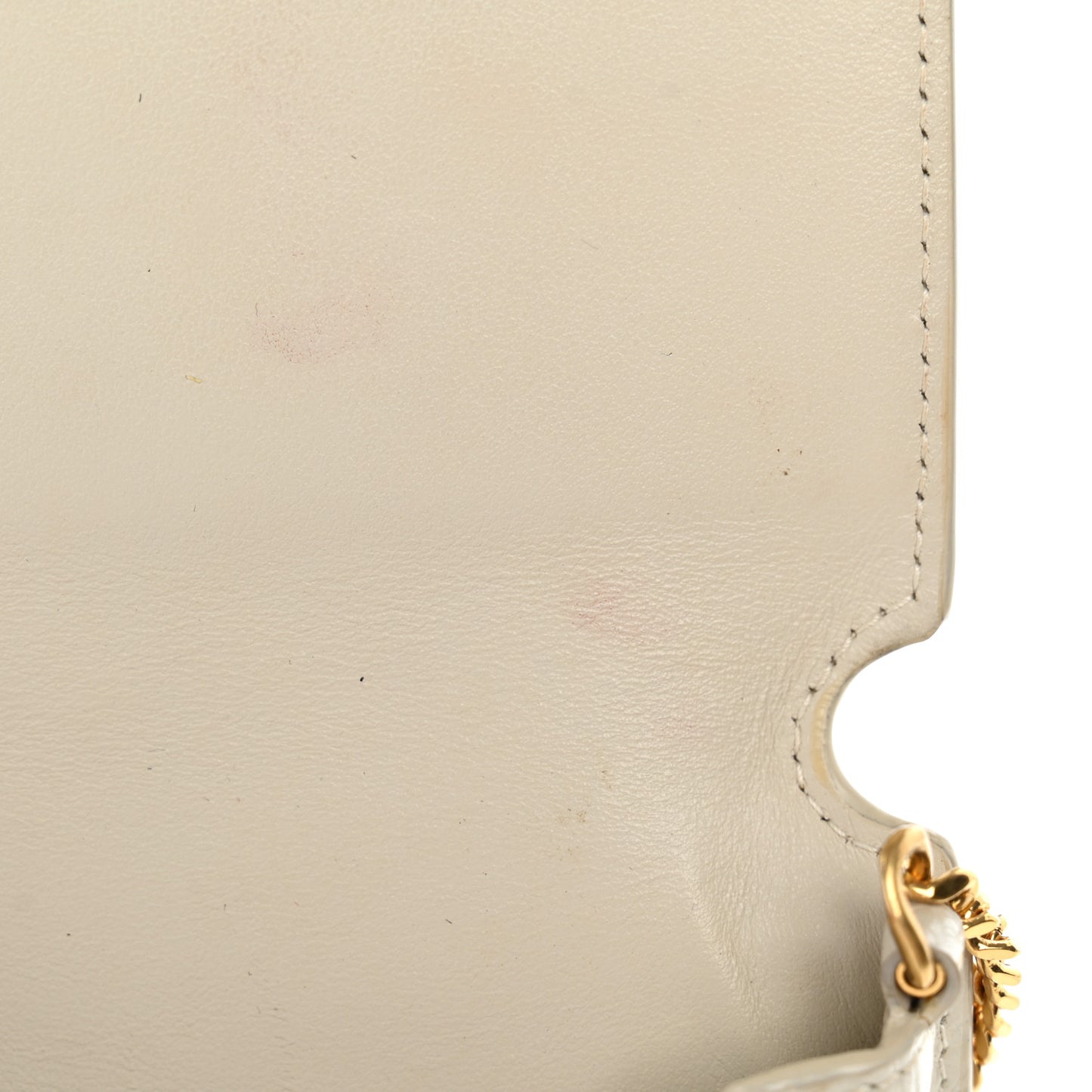 Crocodile Embossed Monogram Phone Holder Crossbody Crema Soft
