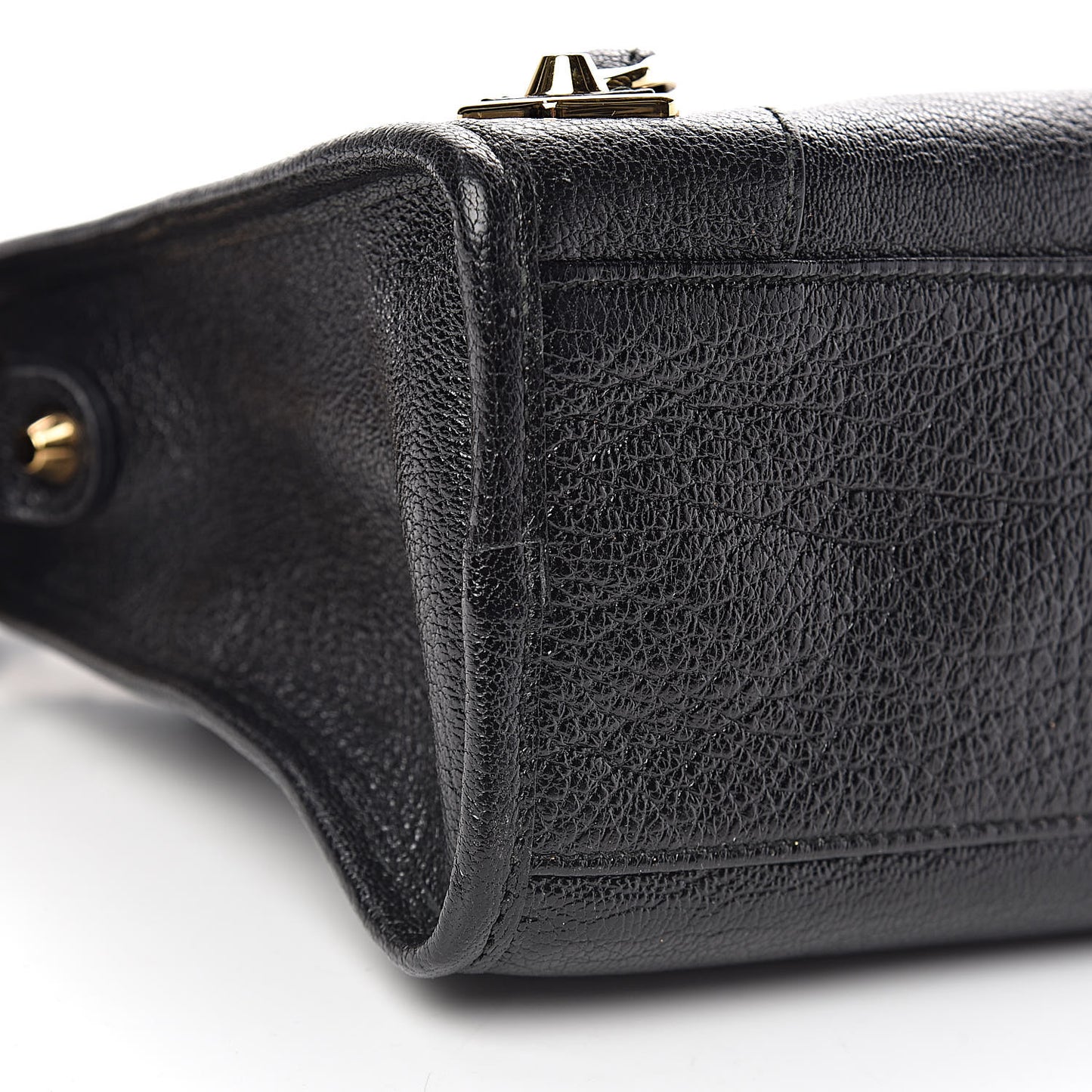 Chevre Gold Metallic Edge Hardware S City Black