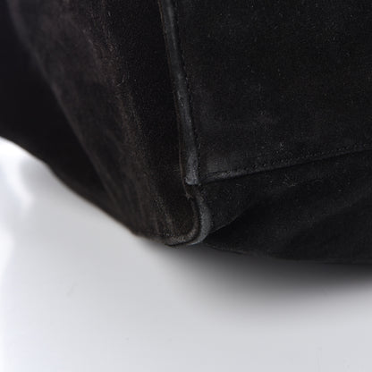 Chanel Suede CC Shoulder Bag Black 10 of 13