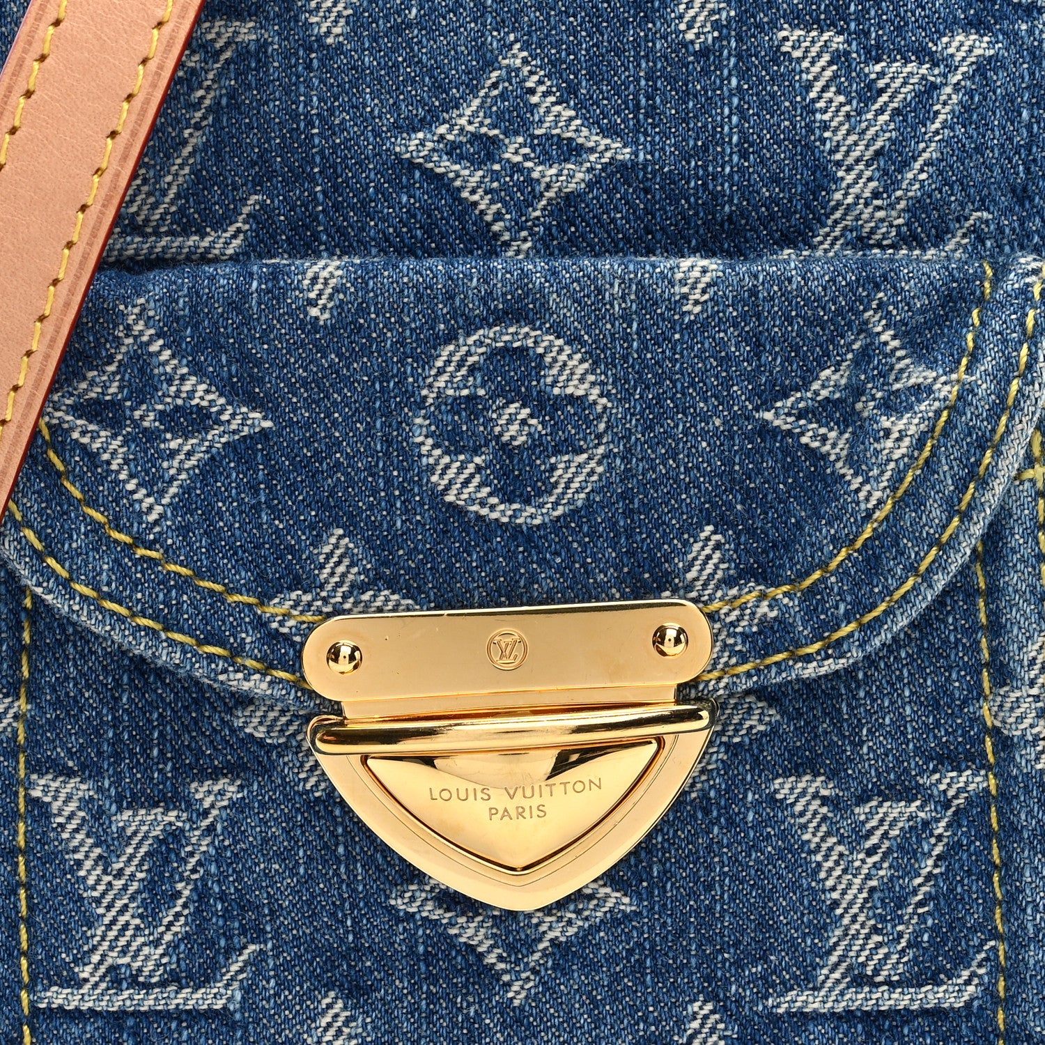 Louis Vuitton Denim Fairfax Pochette Blue 7 of 9