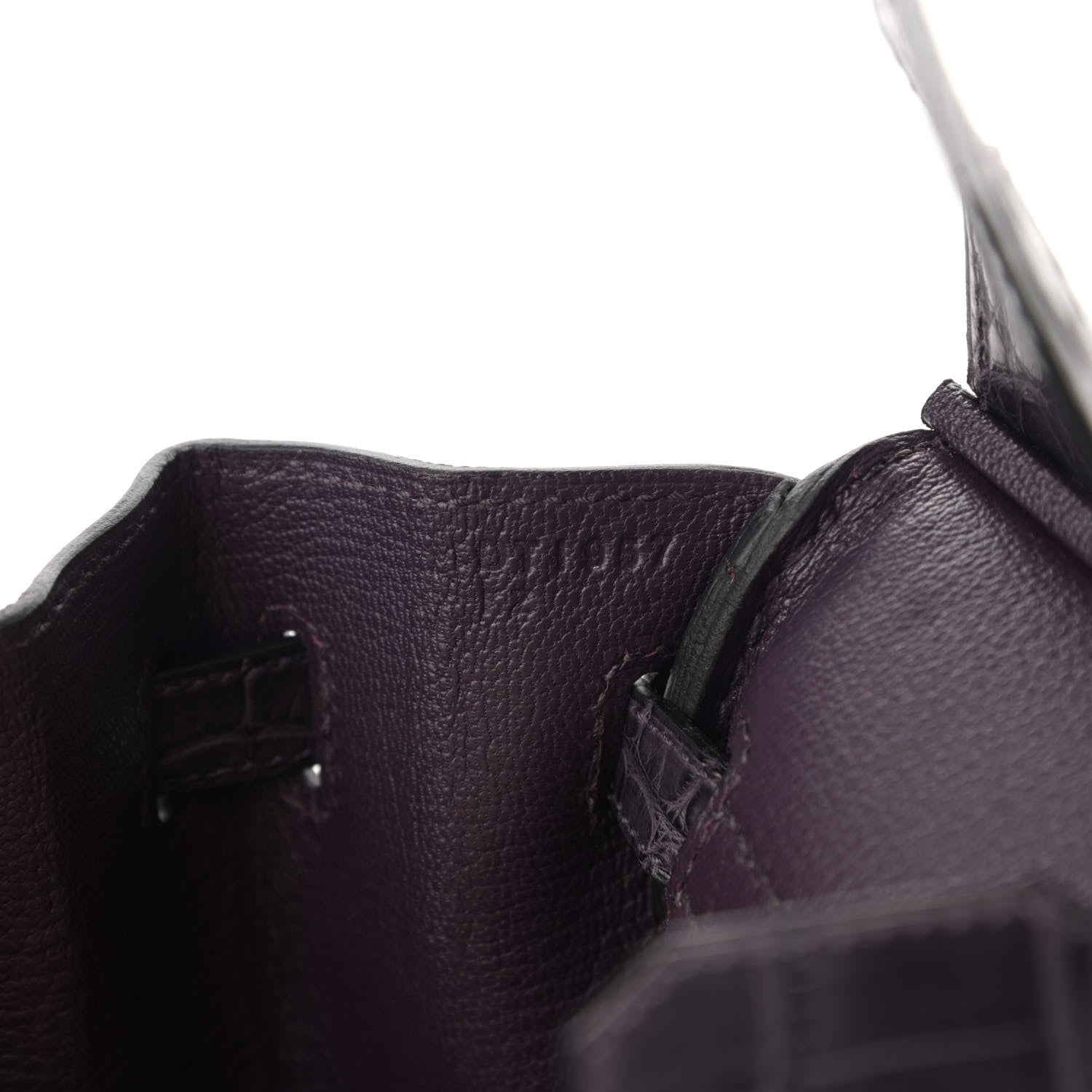 Hermes Togo Matte Alligator Birkin Touch 25 Raisin 6 of 11