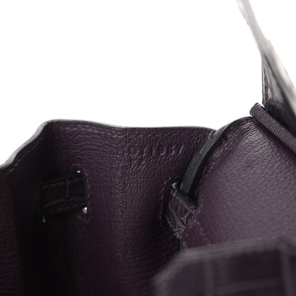 Hermes Togo Matte Alligator Birkin Touch 25 Raisin 6 of 11