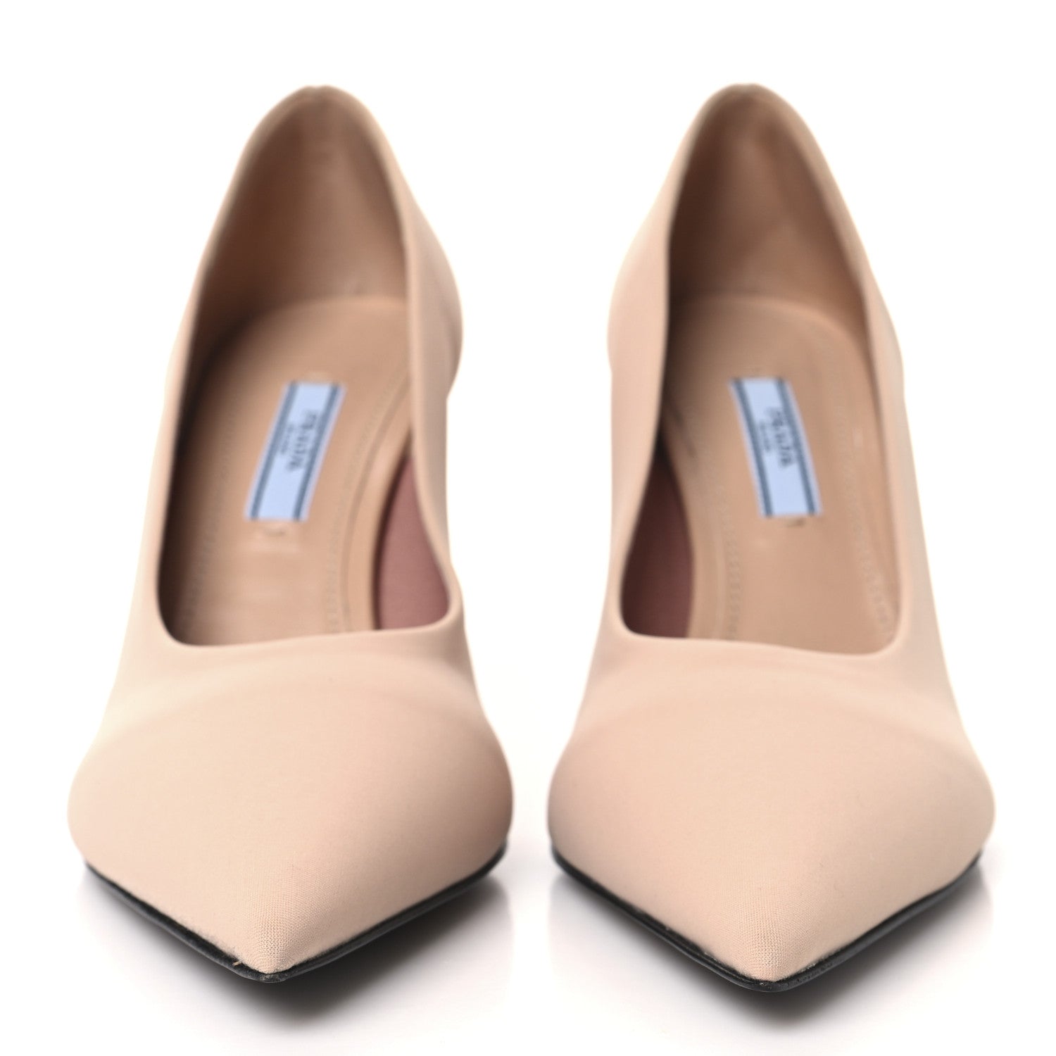 Prada Tessuto Tech Pumps 38.5 Nudo 3 of 8