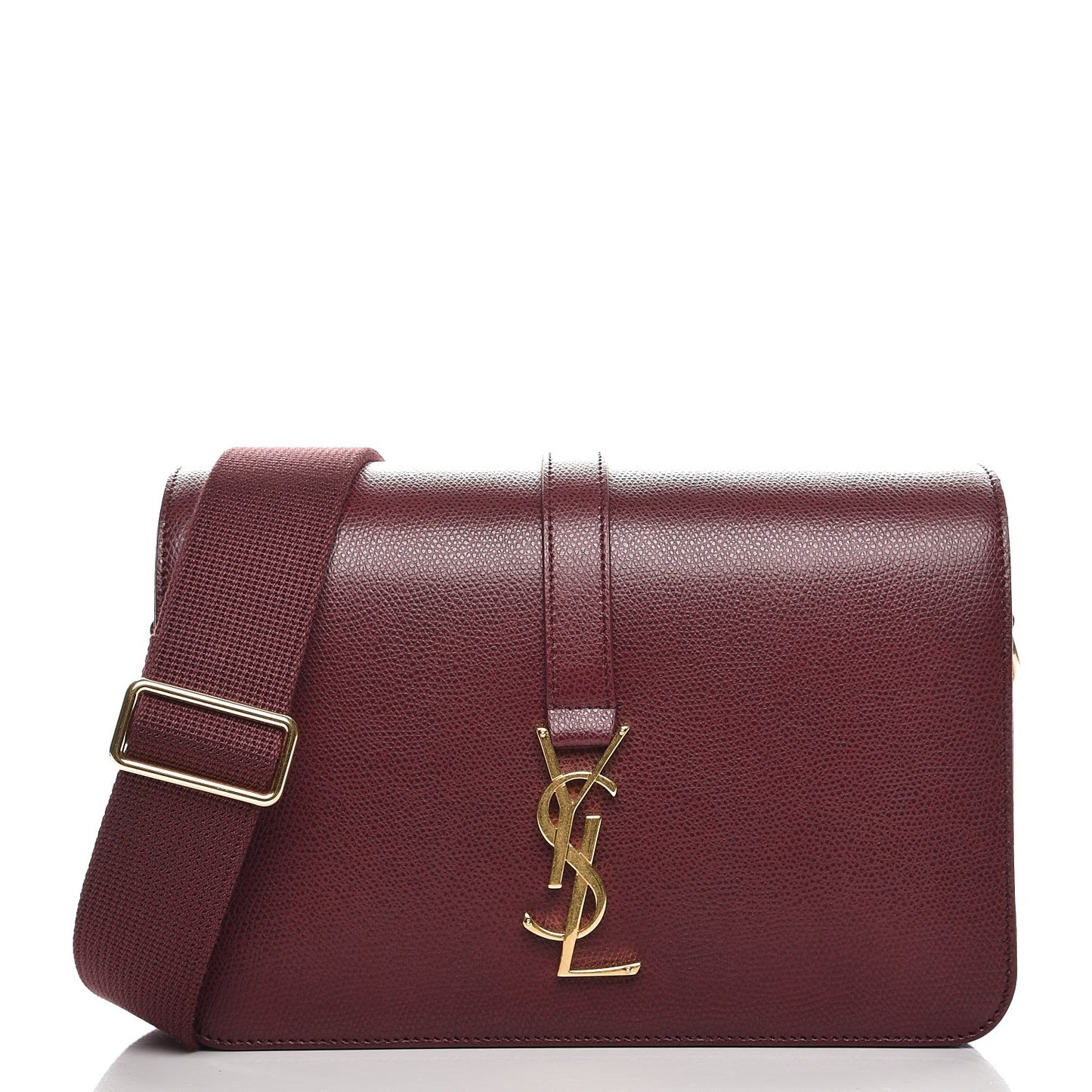 Textured Calfskin Medium Classic Monogram Universite Bag Dark Red