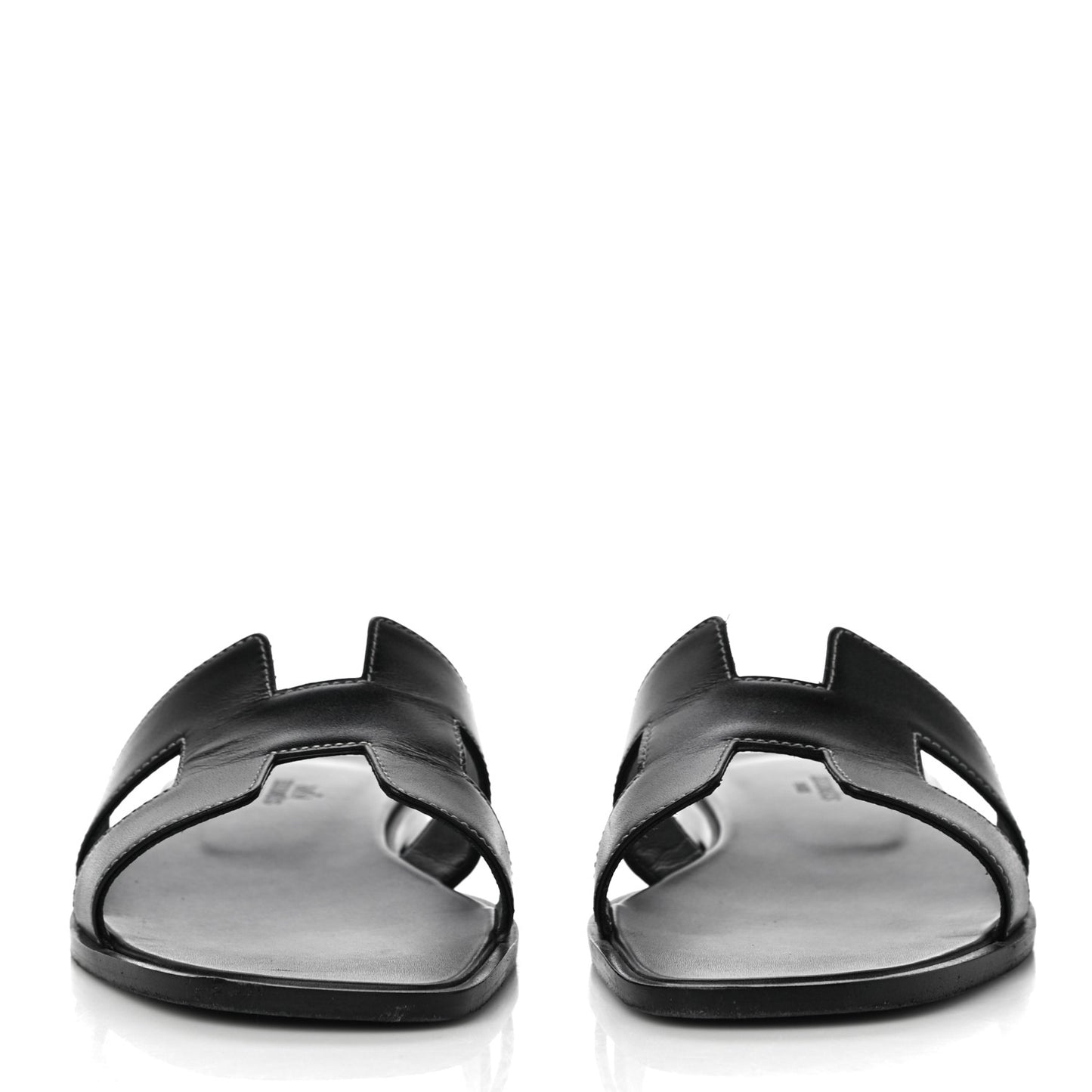 Box Calfskin Oran Sandals 38 Black