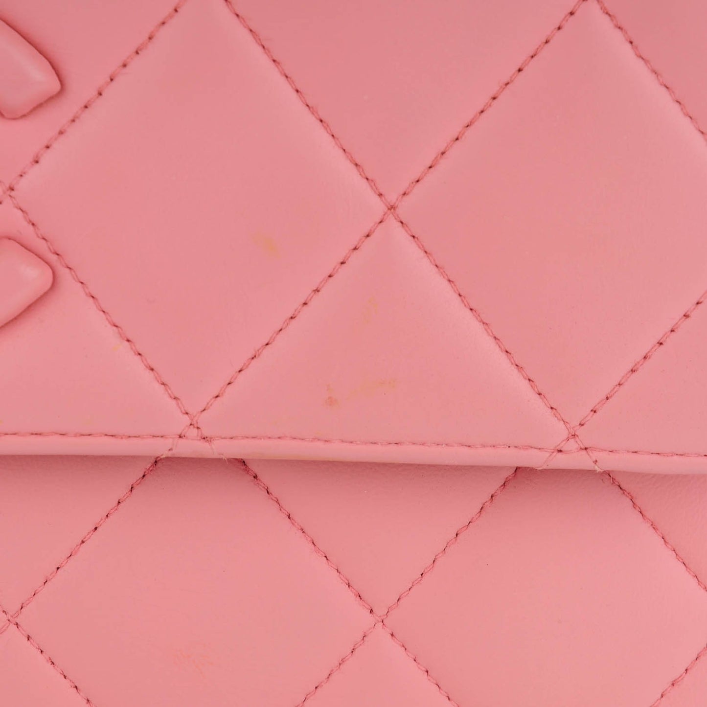 Lambskin Quilted CC Flap Pink