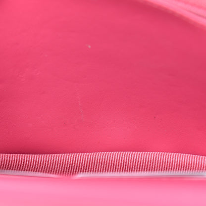 Chanel Patent Quilted Wallet On Chain WOC Fuchsia 11 of 14