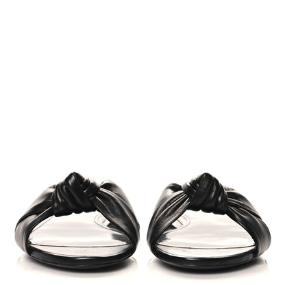 Saint Laurent Incrociato Muriel Bianca Slide Sandals 37.5 Black 3 of 9