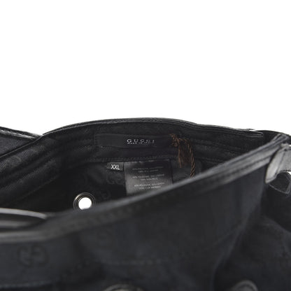 Gucci Monogram Canvas Military Hat XXL Black 7 of 7