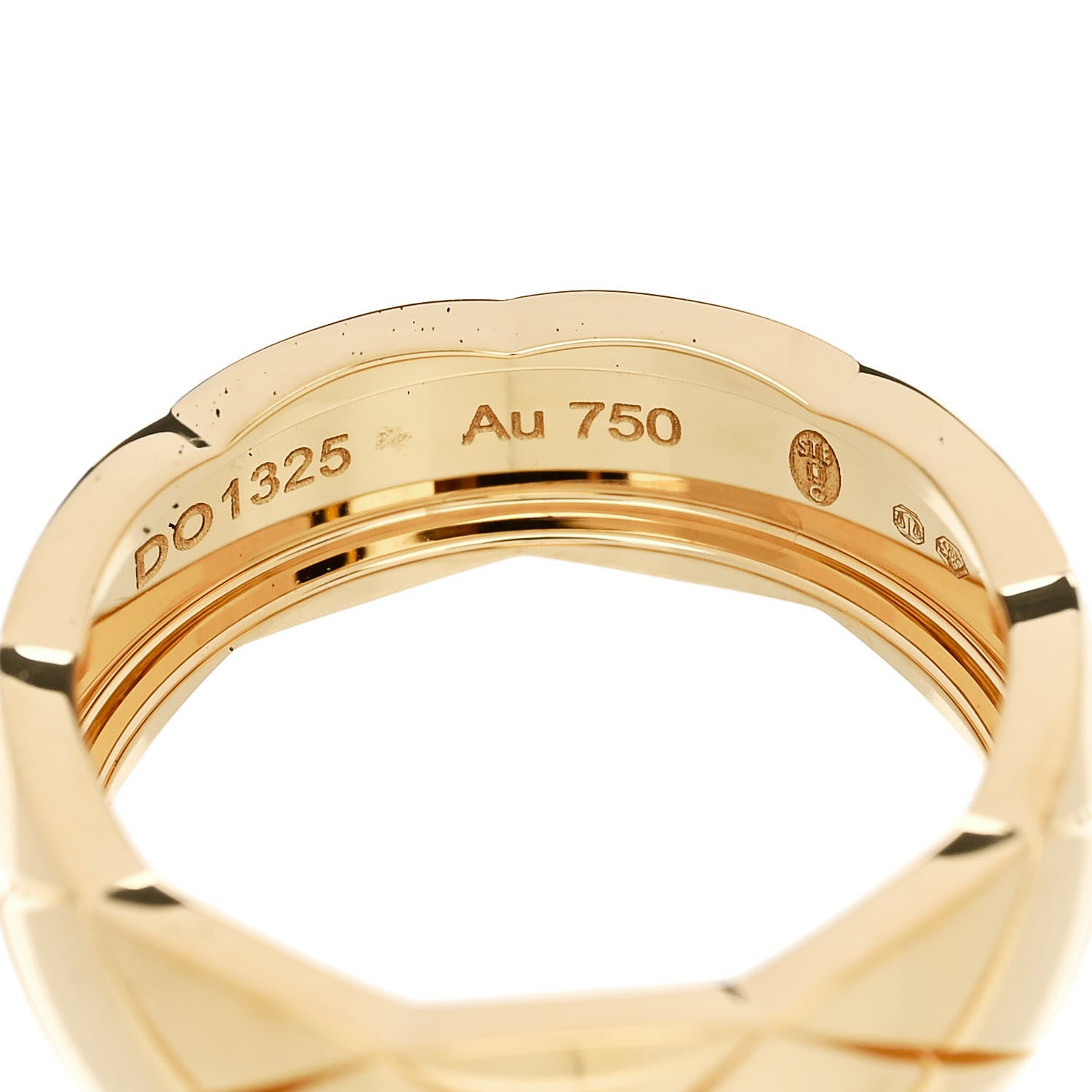 Chanel 18K Yellow Gold Small Coco Crush Ring 55 7.25 5 of 6