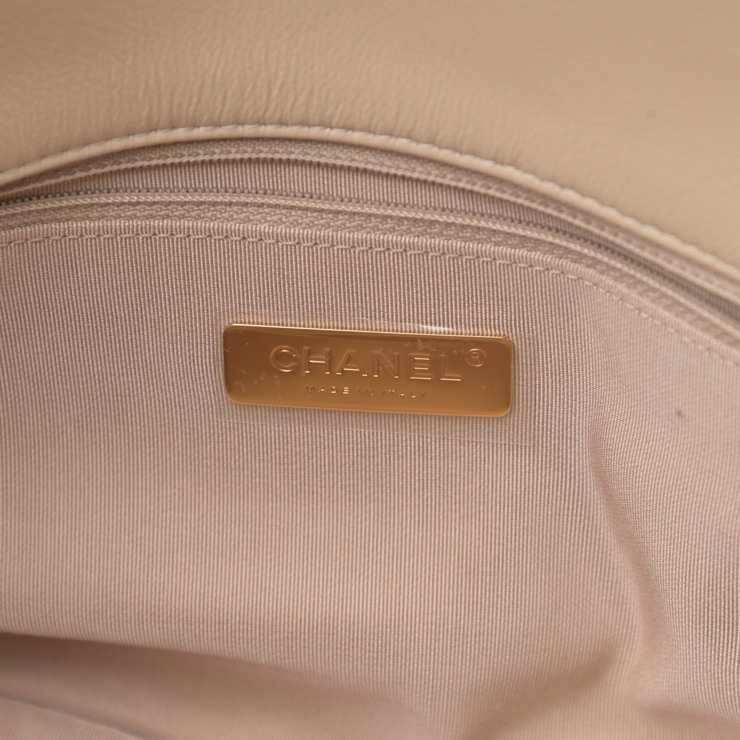Chanel Goatskin Quilted Medium Chanel 19 Flap Beige 6 of 11