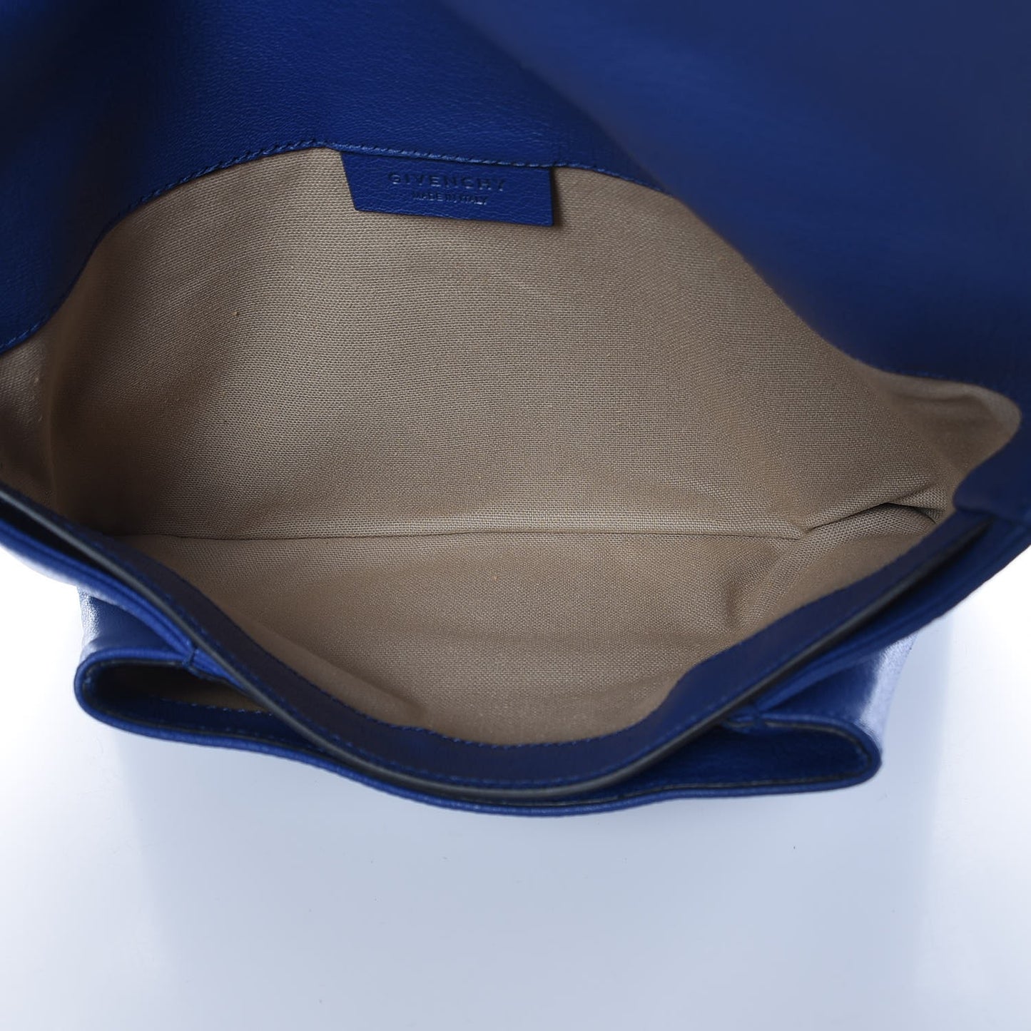 Sugar Goatskin Medium Antigona Envelope Clutch Blue