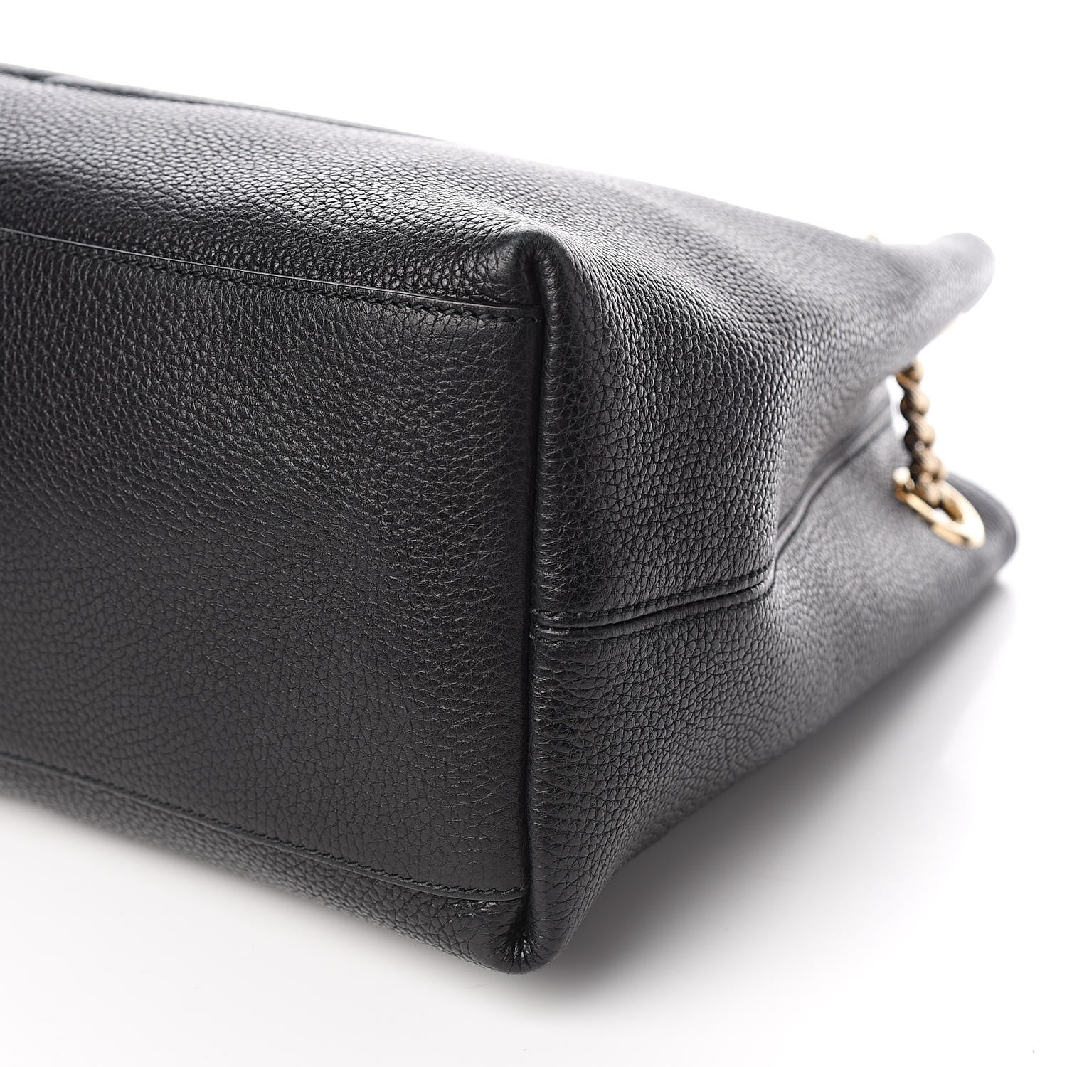 Gucci Pebbled Calfskin Medium Soho Chain Shoulder Bag Black 9 of 10