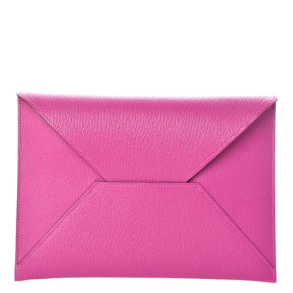 Hermes Chevre Mysore Envelope Trio Wallet Magnolia Ambre Capucine 1 of 9