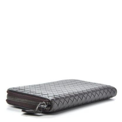 Bottega Veneta Nappa Intrecciato Zip Around Wallet Ebano 3 of 8