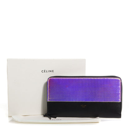 Celine Leather Hologram Holographic Zip Continental Wallet 9 of 9