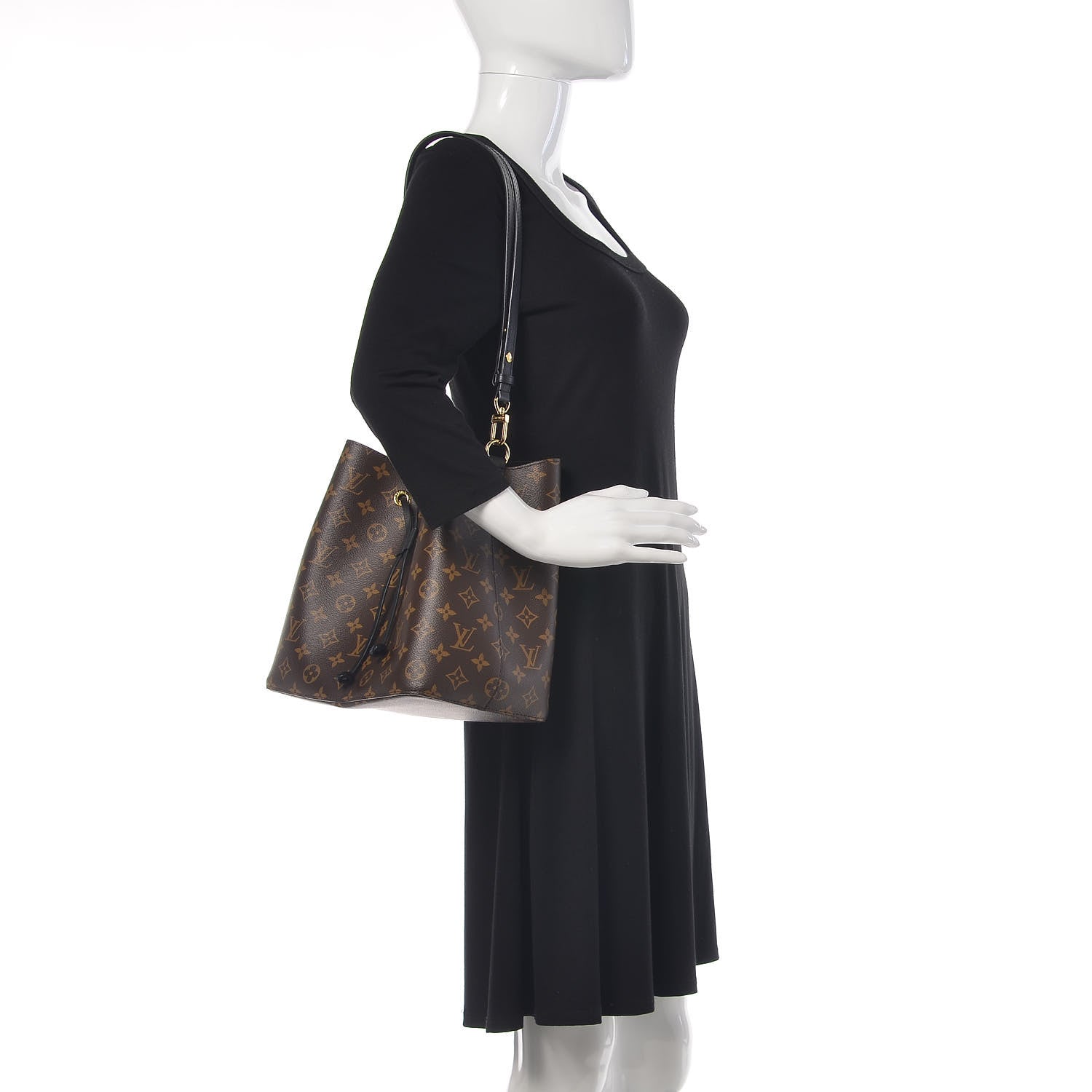 Louis Vuitton Monogram Neonoe MM Black 2 of 8