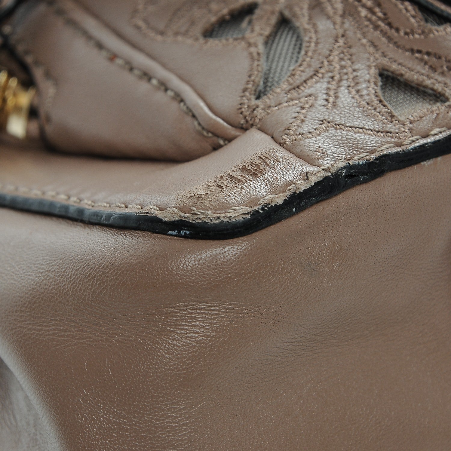 Valentino Garavani Vitello Lace Demetra Satchel Natural 9 of 9