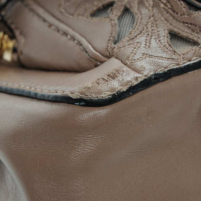 Valentino Garavani Vitello Lace Demetra Satchel Natural 9 of 9