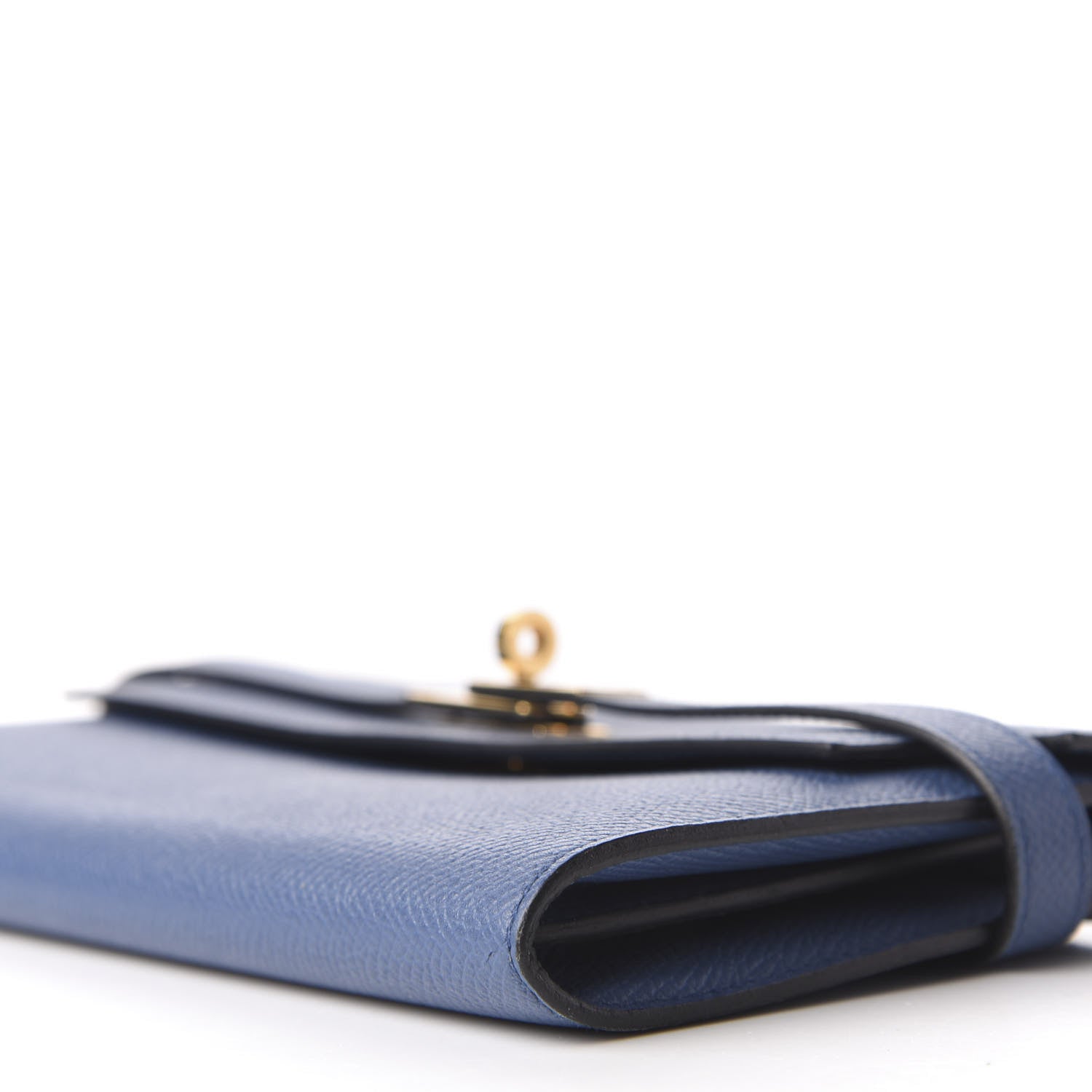 Hermes Epsom Kelly Longue Wallet Blue Agate 7 of 10