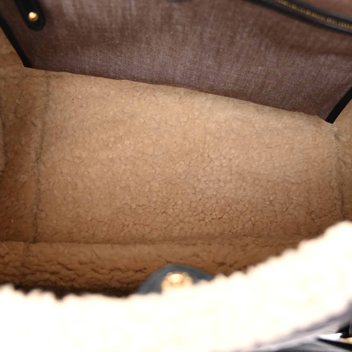 Patent Monogram Shearling Sac Thunder