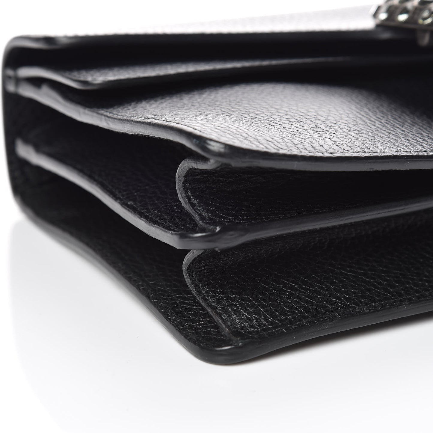 Pebbled Calfskin Small Dionysus Shoulder Bag Black