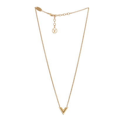 Louis Vuitton Essential V Necklace Gold 3 of 4
