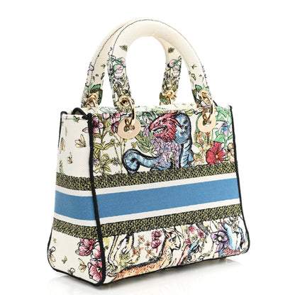Christian Dior Canvas D-Constellation Embroidered Medium Lady D-Lite Latte Multicolor 3 of 10